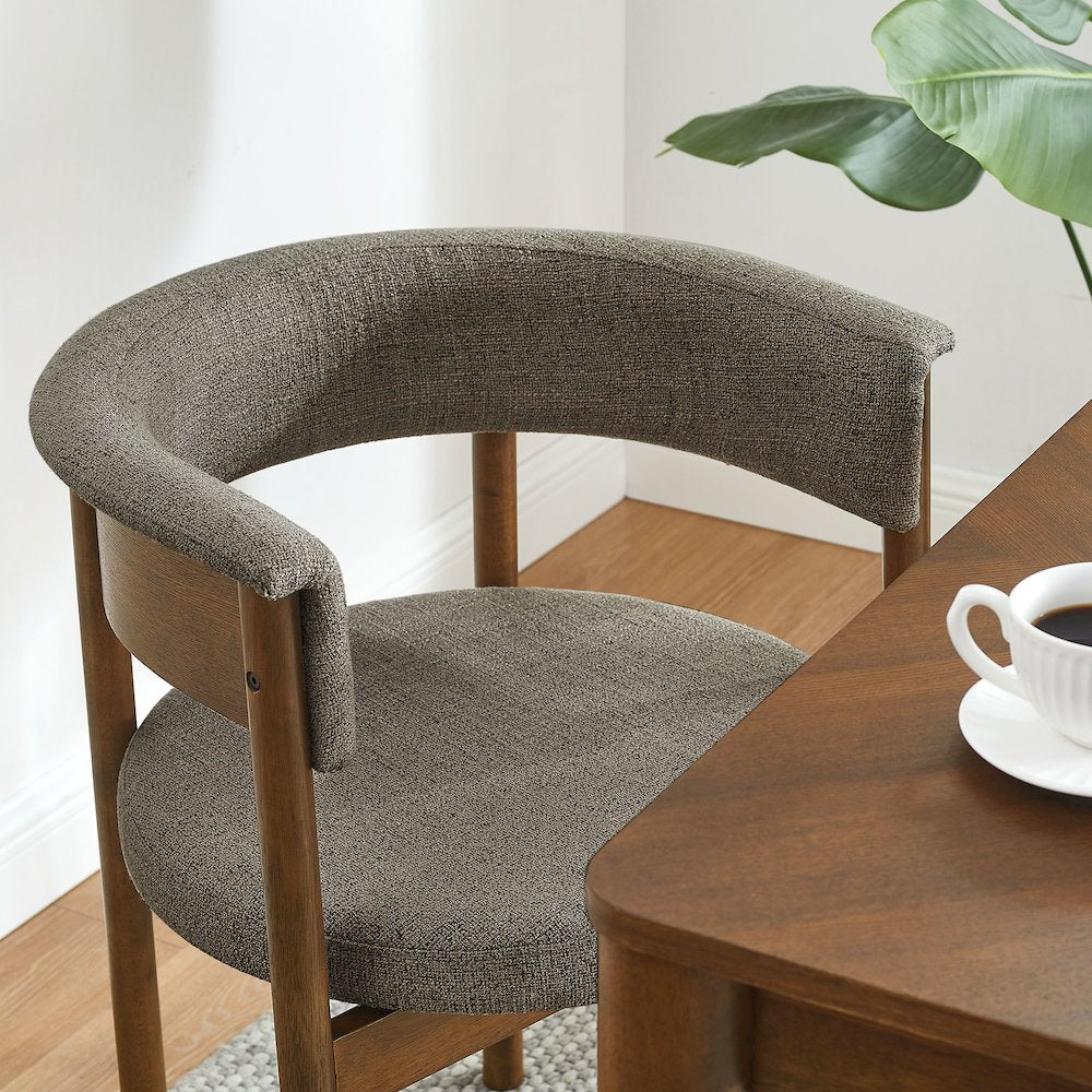 Clea Curved Upholstered Dining Chairs Set Of 2