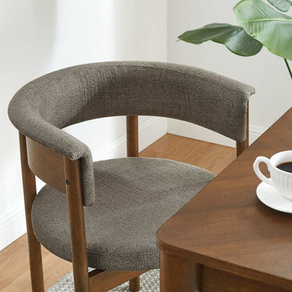 Clea Curved Upholstered Dining Chairs Set Of 2