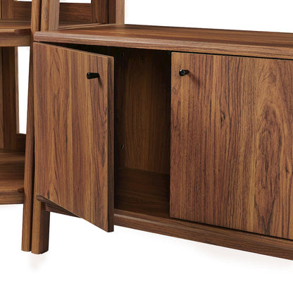 Bixby 3-Piece Corner Bookshelf Set with Wide Bookshelves