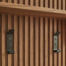 Render Fluted Coat Rack Panel With Shelf