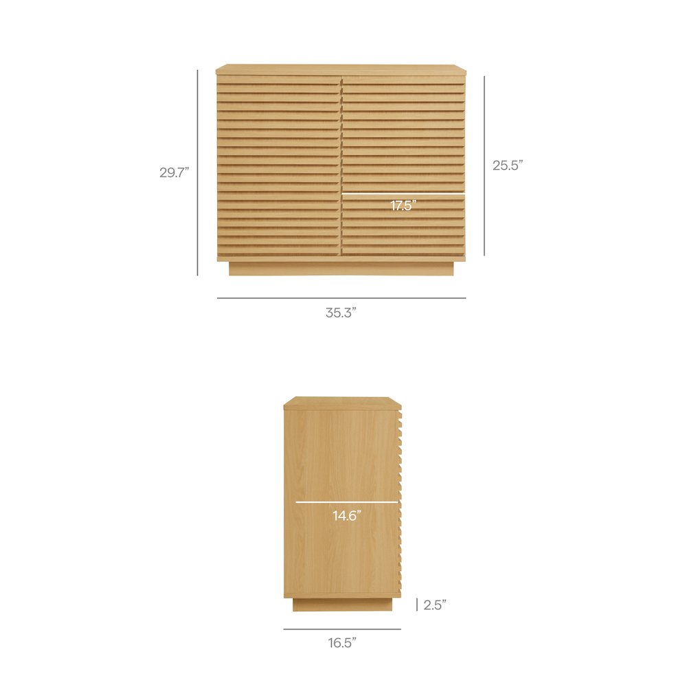 Render 2-Door Fluted Accent Cabinet