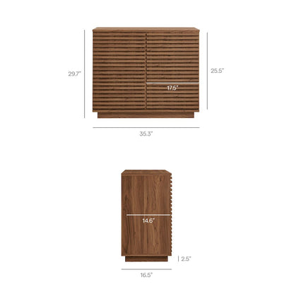 Render 2-Door Fluted Accent Cabinet