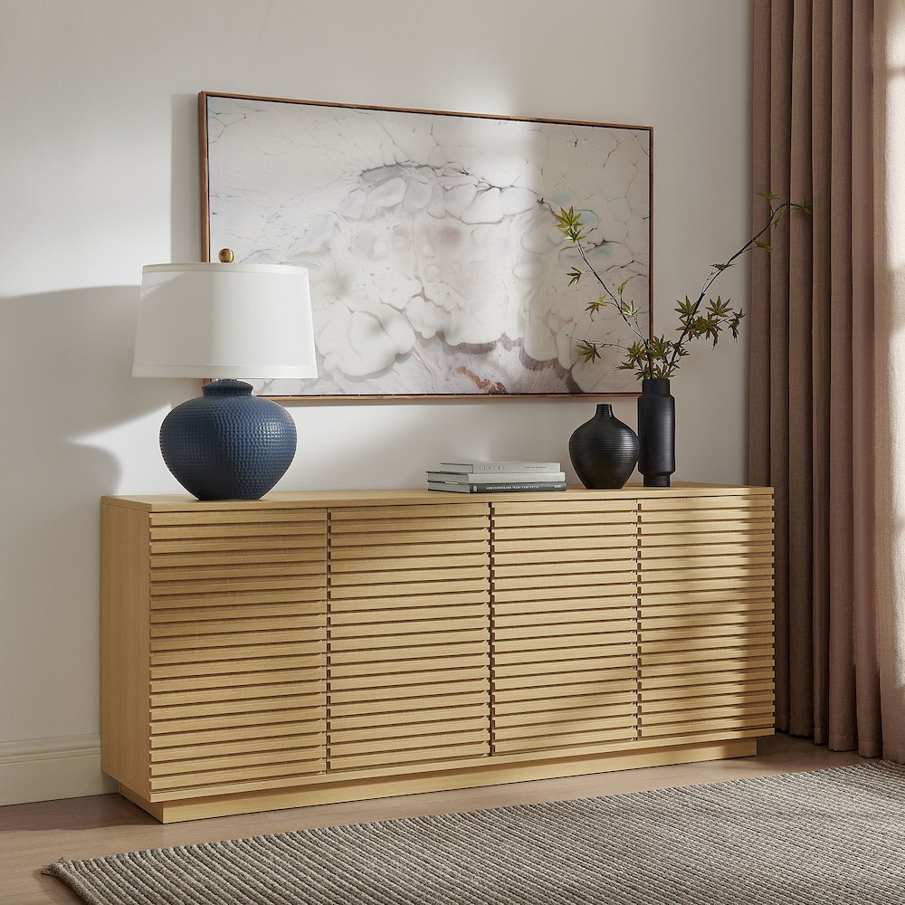 Render 4-Door Fluted Sideboard Cabinet TV Stand
