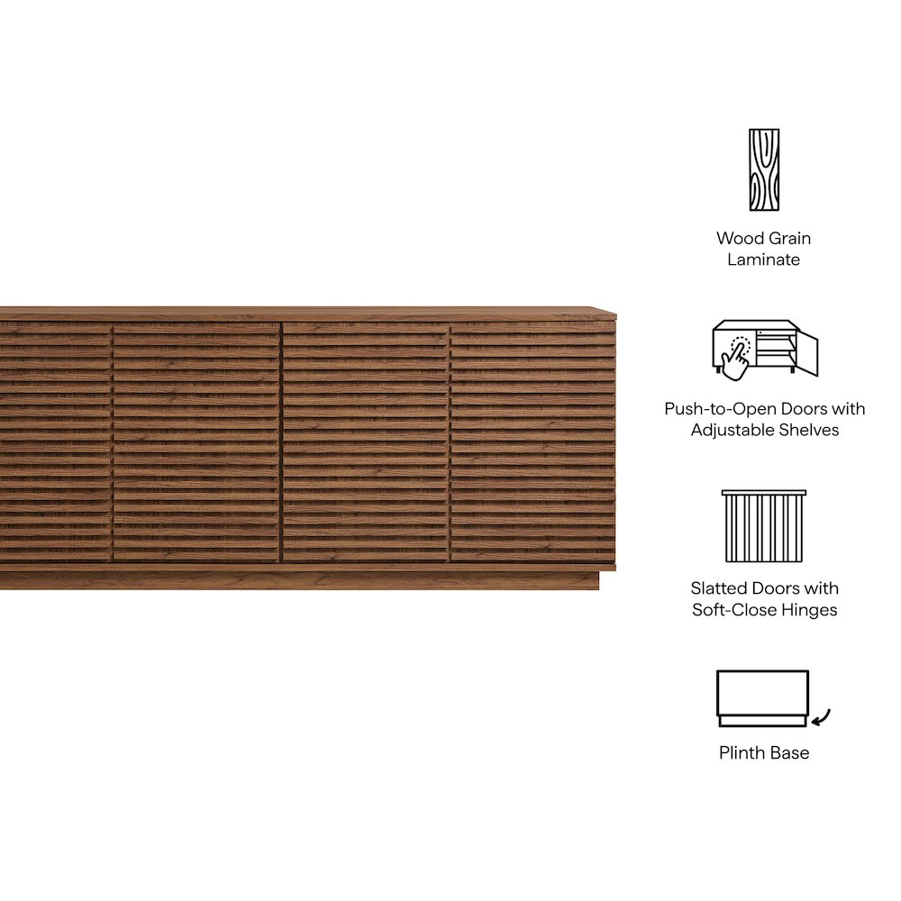 Render 4-Door Fluted Sideboard Cabinet TV Stand