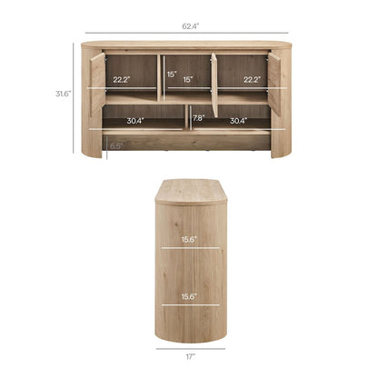 Duval 62 Inch Oval Sideboard