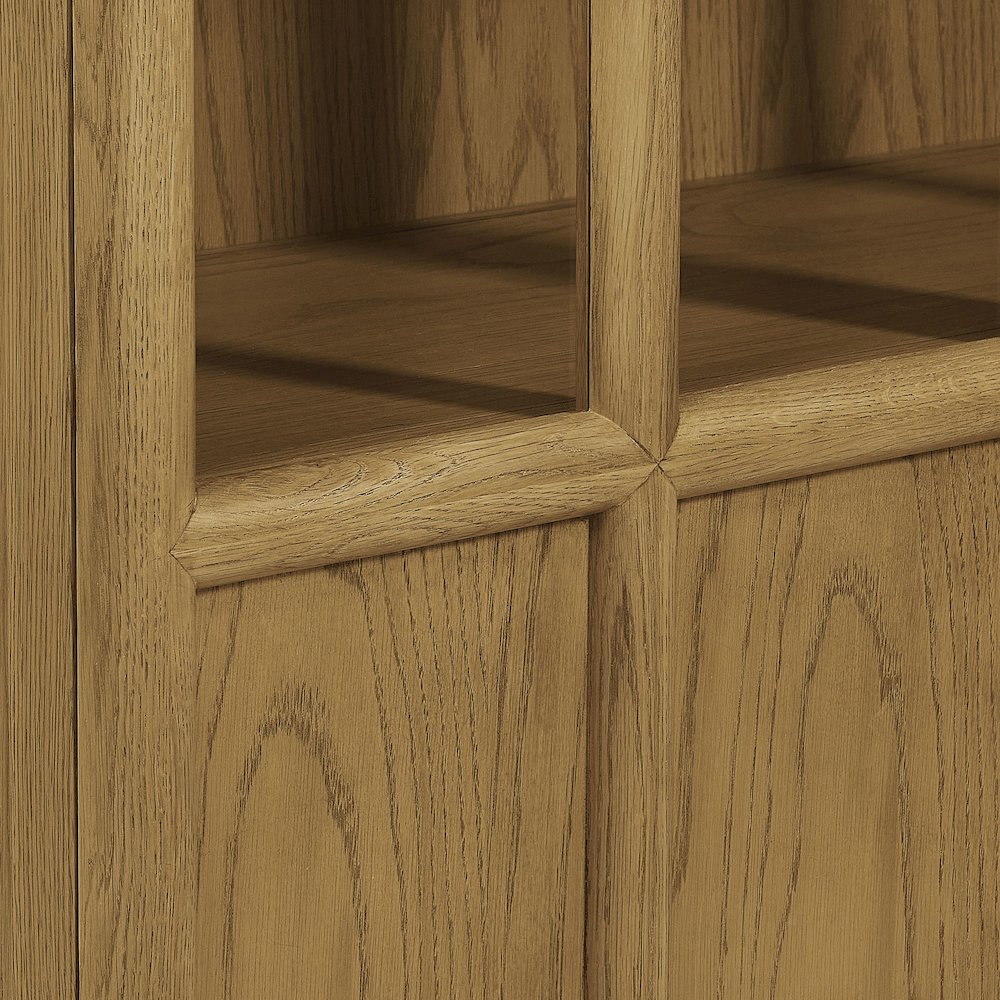 Anwen Solid Wood and Glass Display Cabinet