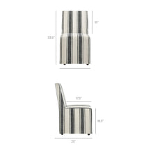 Tessera Striped Slipcovered Dining Side Chair