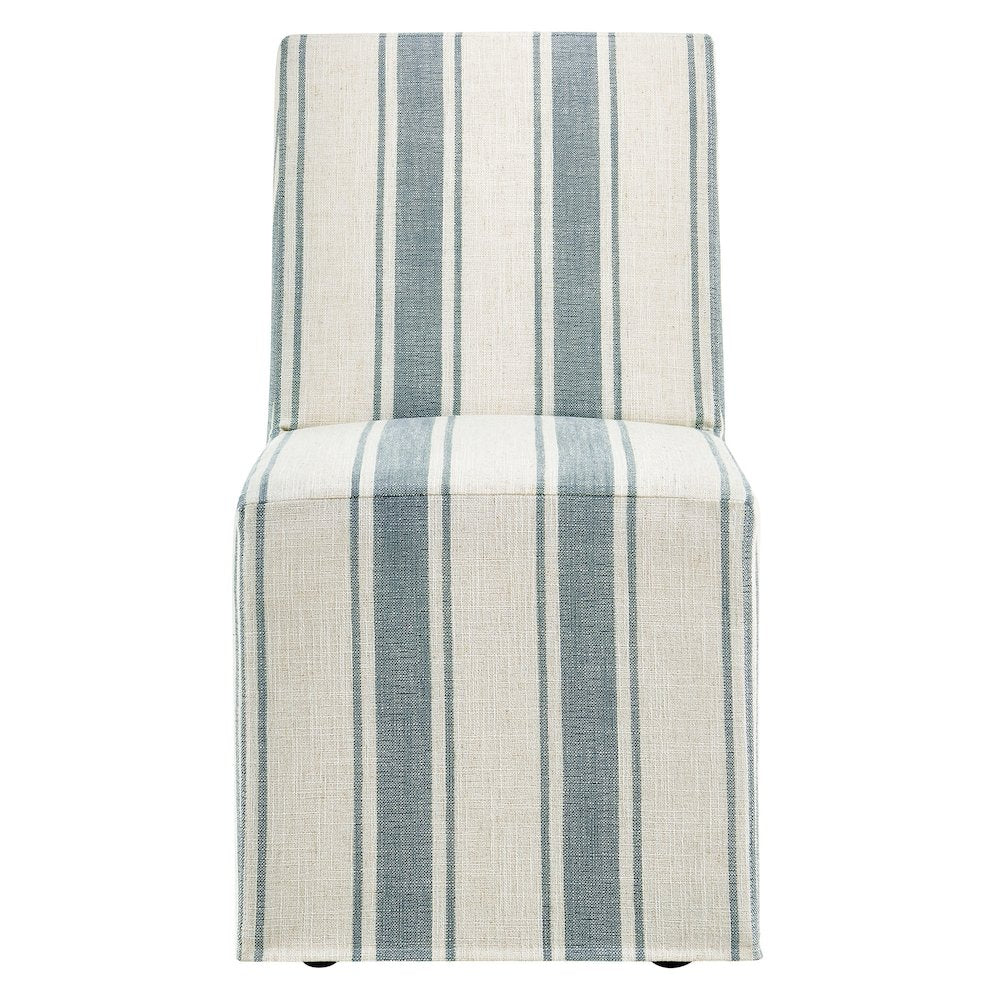 Tessera Striped Slipcovered Dining Side Chair