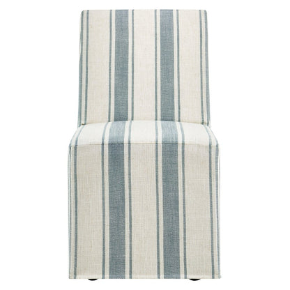 Tessera Striped Slipcovered Dining Side Chair