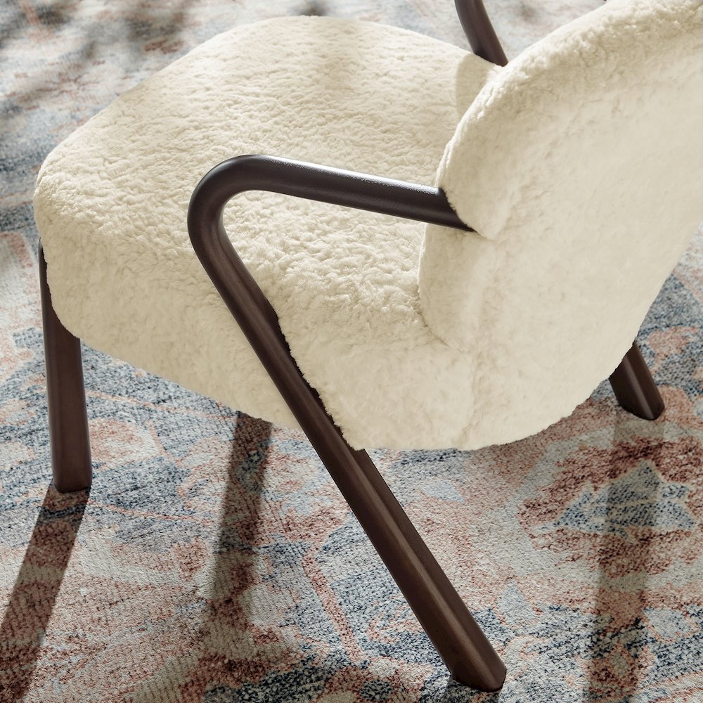 Arden Faux Shearling Accent Armchair