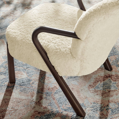 Arden Faux Shearling Accent Armchair