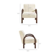 Lunet Faux Shearling Accent Armchair