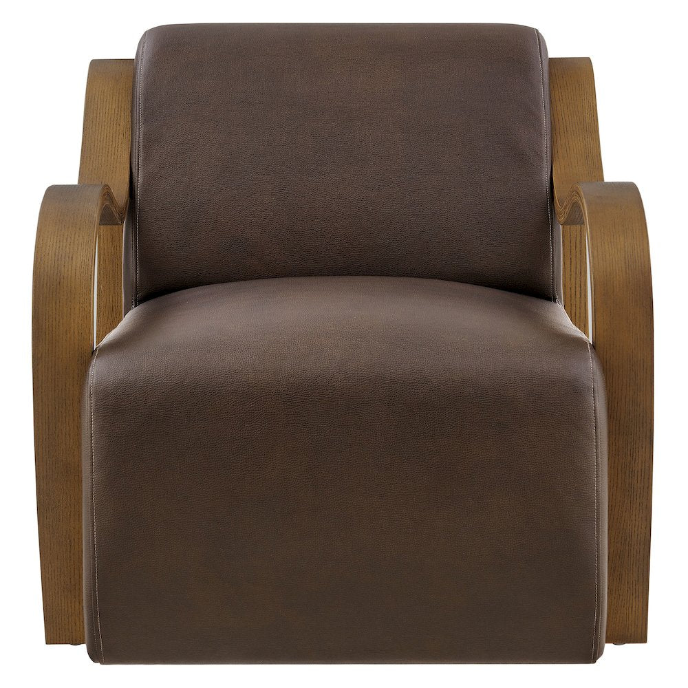 Atrium Vegan Leather Accent Armchair
