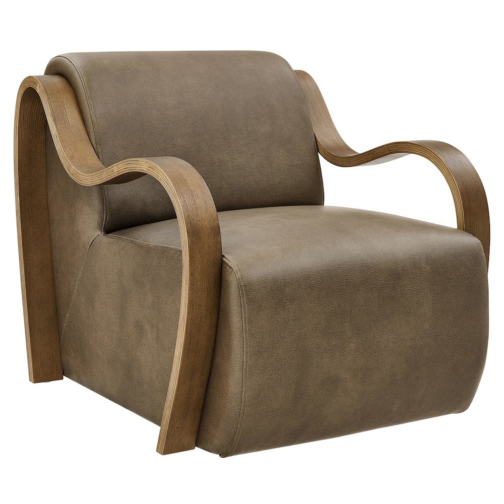 Atrium Vegan Leather Accent Armchair