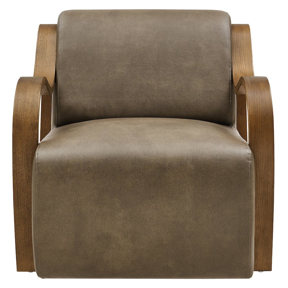 Atrium Vegan Leather Accent Armchair