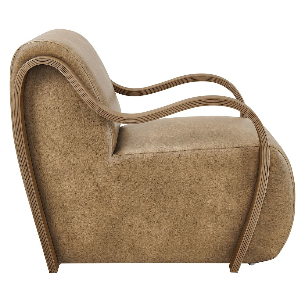 Atrium Vegan Leather Accent Armchair