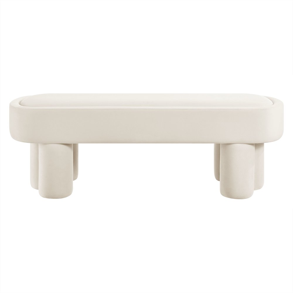 Mossi Oval Performance Velvet Accent Bench