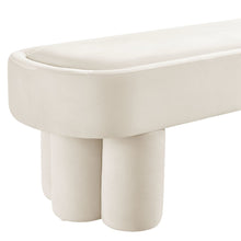 Mossi Oval Performance Velvet Accent Bench