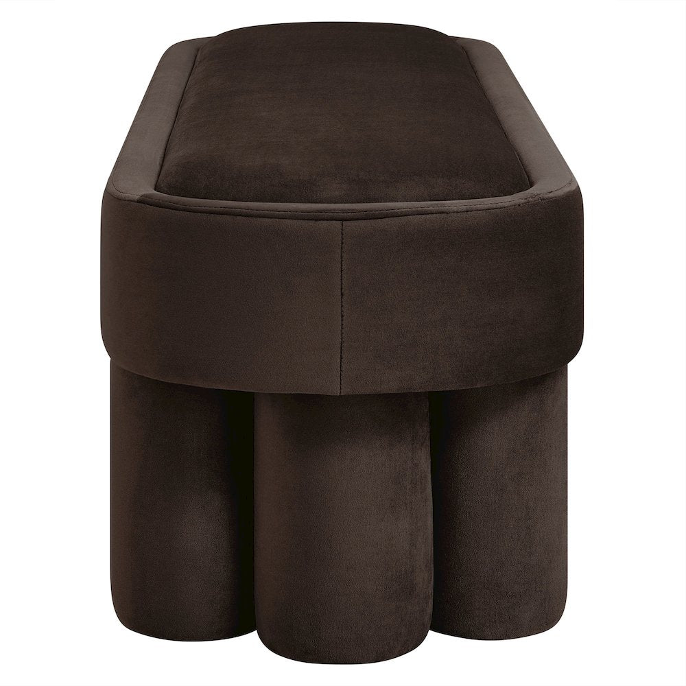 Mossi Oval Performance Velvet Accent Bench