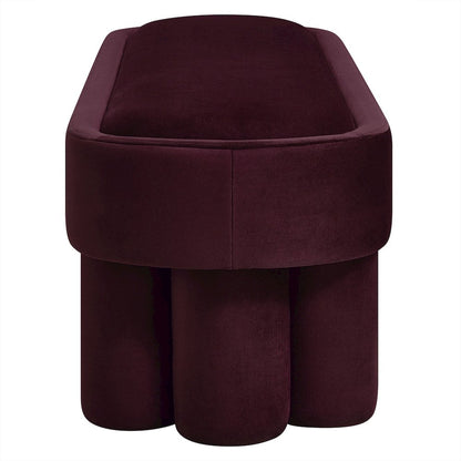 Mossi Oval Performance Velvet Accent Bench