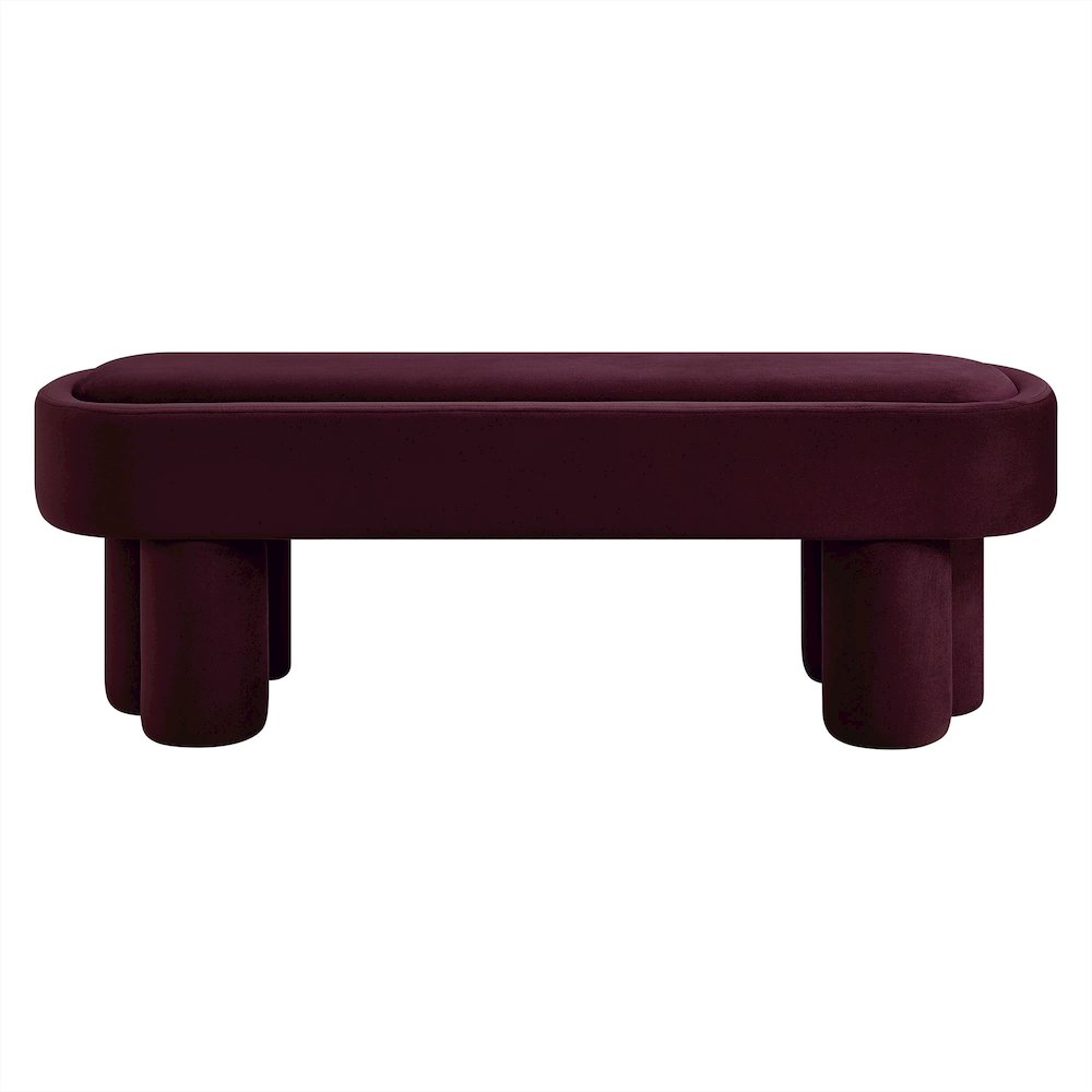 Mossi Oval Performance Velvet Accent Bench
