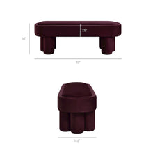 Mossi Oval Performance Velvet Accent Bench