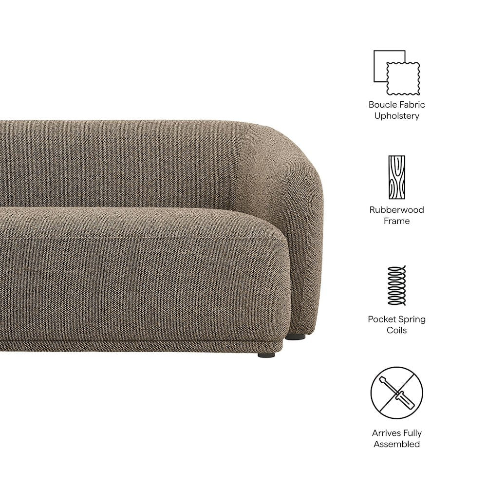 Monica 88 Inch Boucle Fabric Sofa