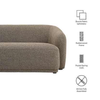 Monica 88 Inch Boucle Fabric Sofa