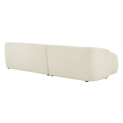Monica 2 Piece Left Facing Boucle Fabric Modular Sofa with Chaise
