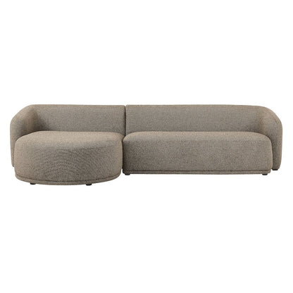 Monica 2 Piece Left Facing Boucle Fabric Modular Sofa with Chaise