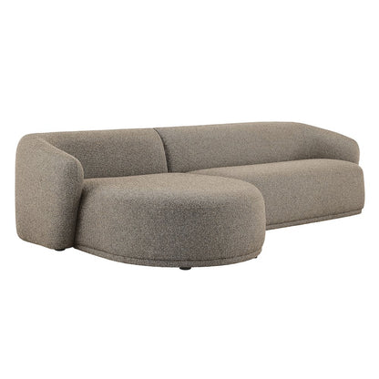 Monica 2 Piece Left Facing Boucle Fabric Modular Sofa with Chaise