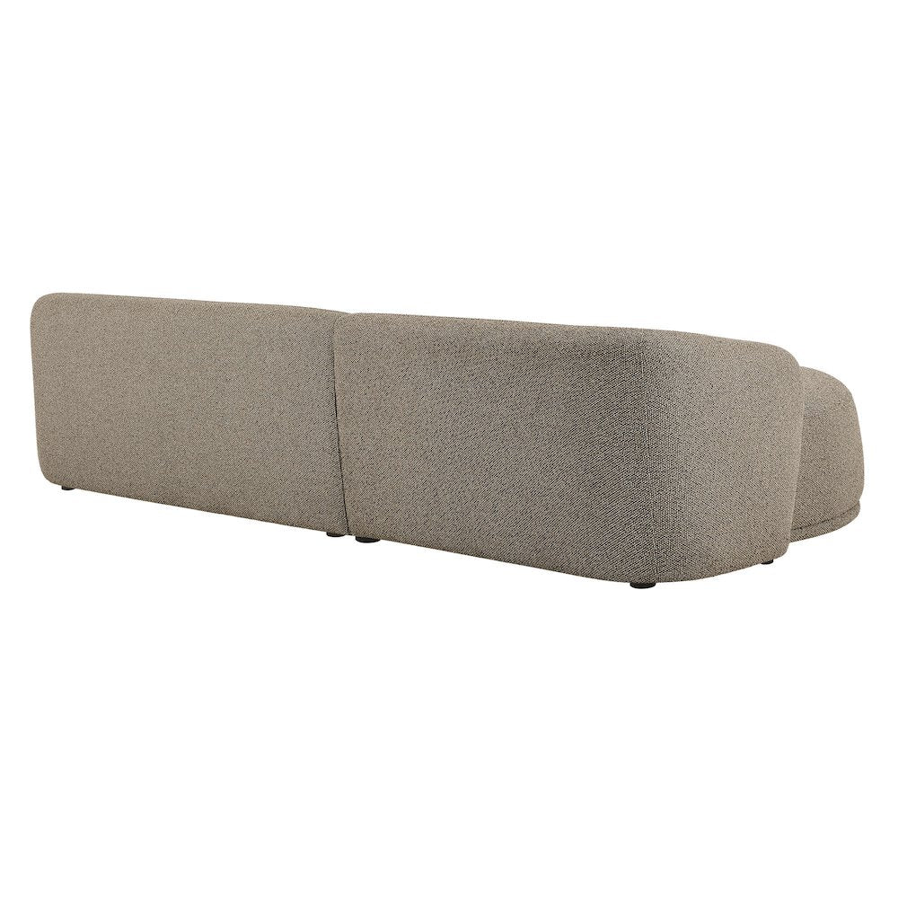 Monica 2 Piece Left Facing Boucle Fabric Modular Sofa with Chaise