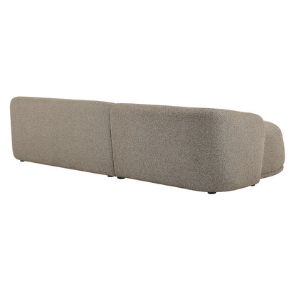 Monica 2 Piece Left Facing Boucle Fabric Modular Sofa with Chaise