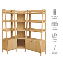 Bixby 3 Piece Corner Bookshelf Set With Wide and Narrow Bookshelves