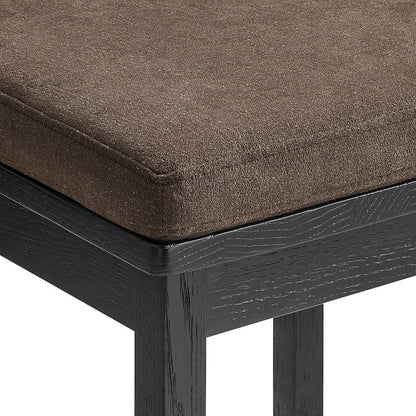 Jax Oak Wood Dining Chair With Wavy Razor Back and Cushion