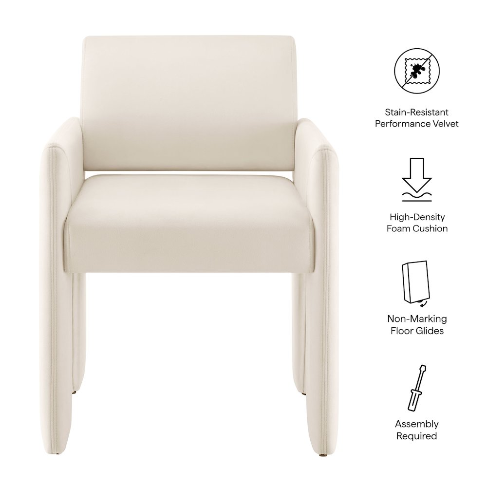 Daven Stain-Resistant Performance Velvet Dining Armchair