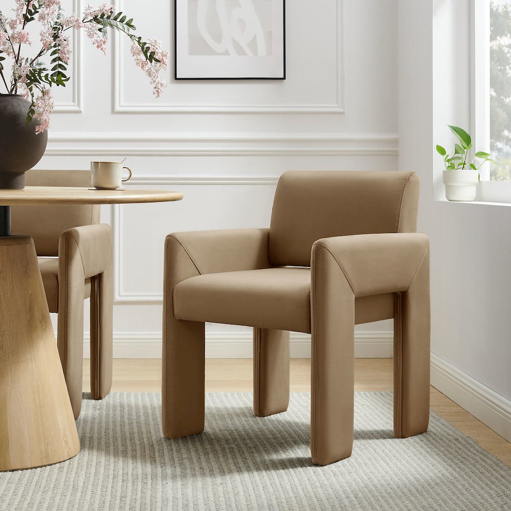 Daven Stain-Resistant Performance Velvet Dining Armchair