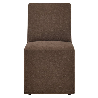Tessera Upholstered Linen-Blend Slipcovered Dining Chair