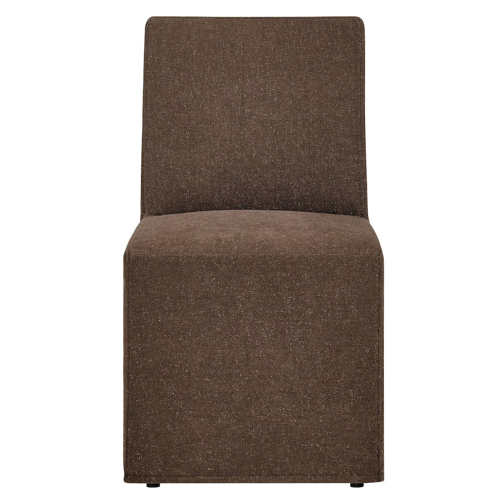 Tessera Upholstered Linen-Blend Slipcovered Dining Chair