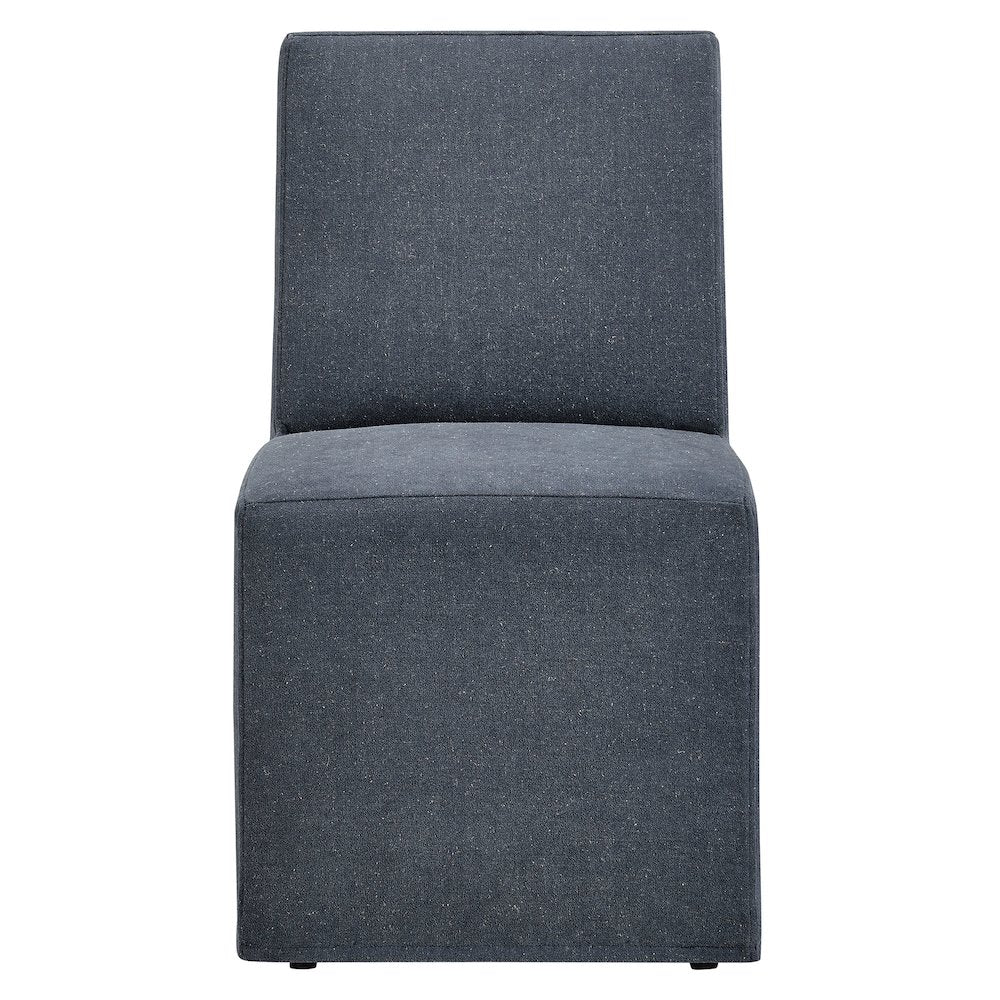 Tessera Upholstered Linen-Blend Slipcovered Dining Chair