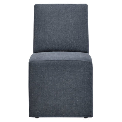 Tessera Upholstered Linen-Blend Slipcovered Dining Chair