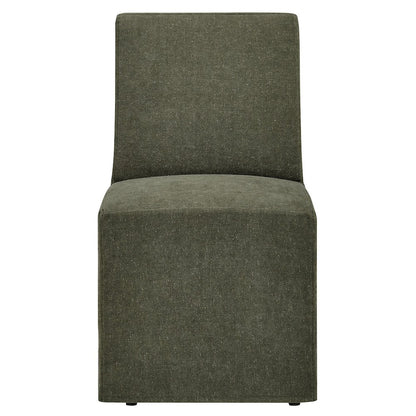 Tessera Upholstered Linen-Blend Slipcovered Dining Chair