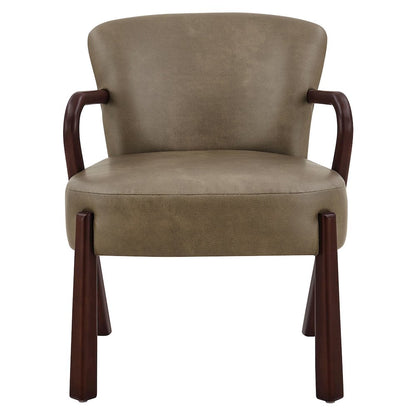 Arden Faux Leather Upholstered Accent Armchair