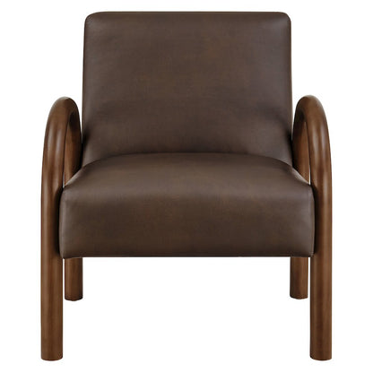 Lunet Faux Leather Upholstered Accent Chair