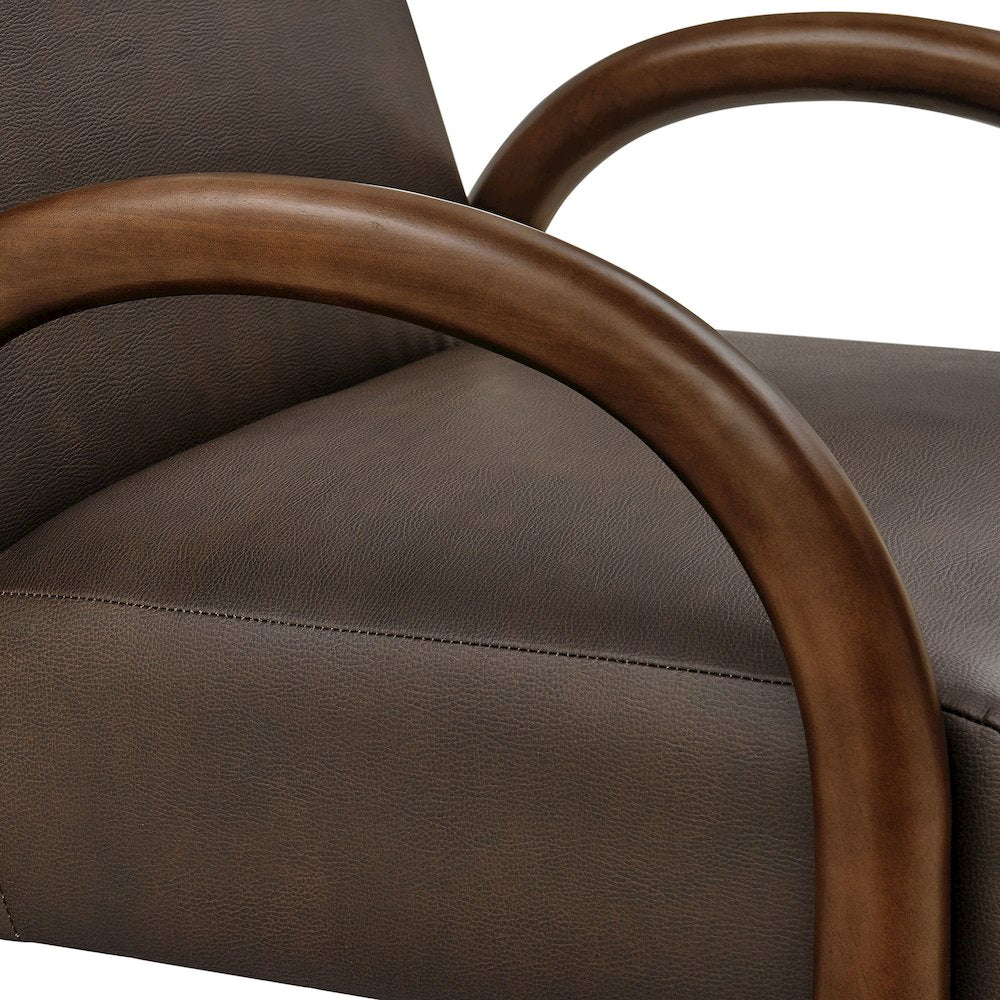 Lunet Faux Leather Upholstered Accent Chair