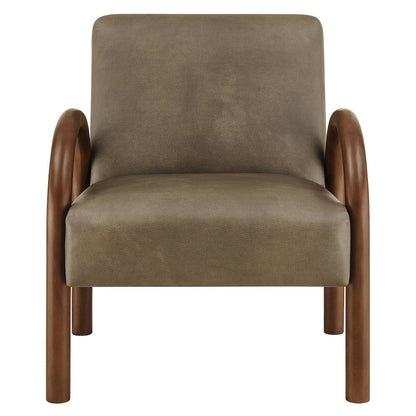 Lunet Faux Leather Upholstered Accent Chair