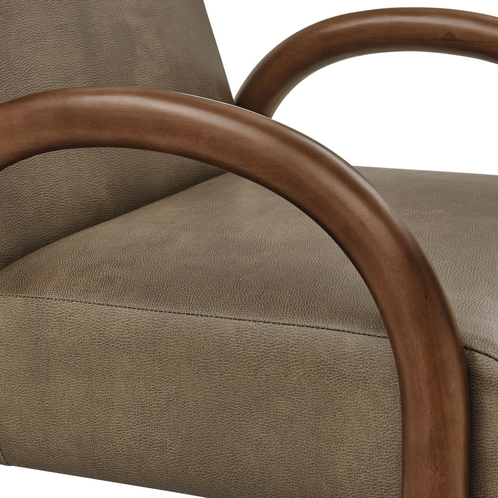 Lunet Faux Leather Upholstered Accent Chair