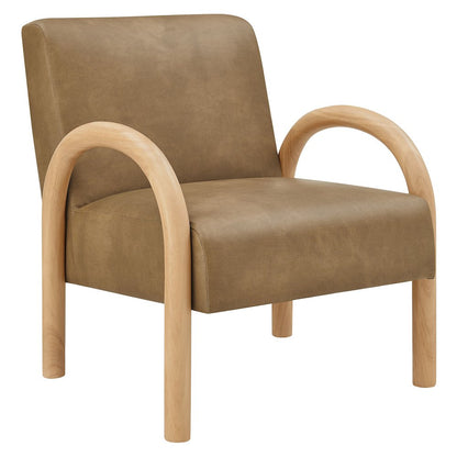 Lunet Faux Leather Upholstered Accent Chair