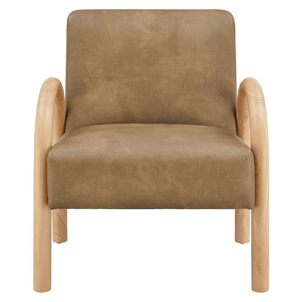Lunet Faux Leather Upholstered Accent Chair