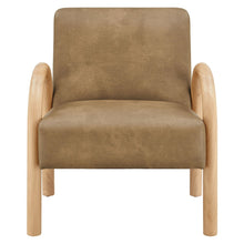 Lunet Faux Leather Upholstered Accent Chair